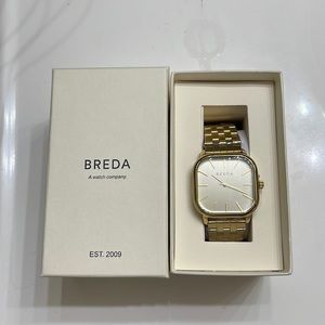 Breda 18k gold-plated Visser watch